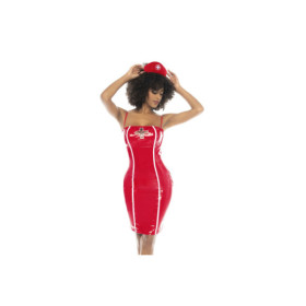Costume infirmière 2 pièces, robe avec bretelles réglables et serre tête 